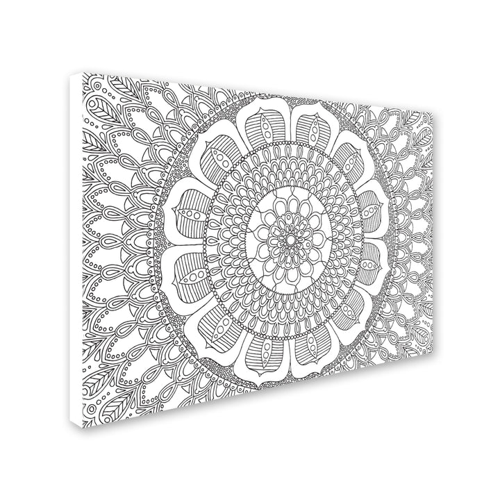 Hello Angel Flower Mandala 14 x 19 Canvas Art Image 3