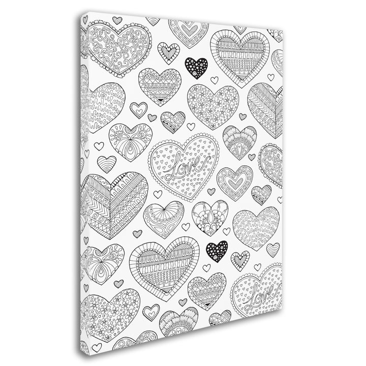 Hello Angel Hearts on Hearts 14 x 19 Canvas Art Image 3