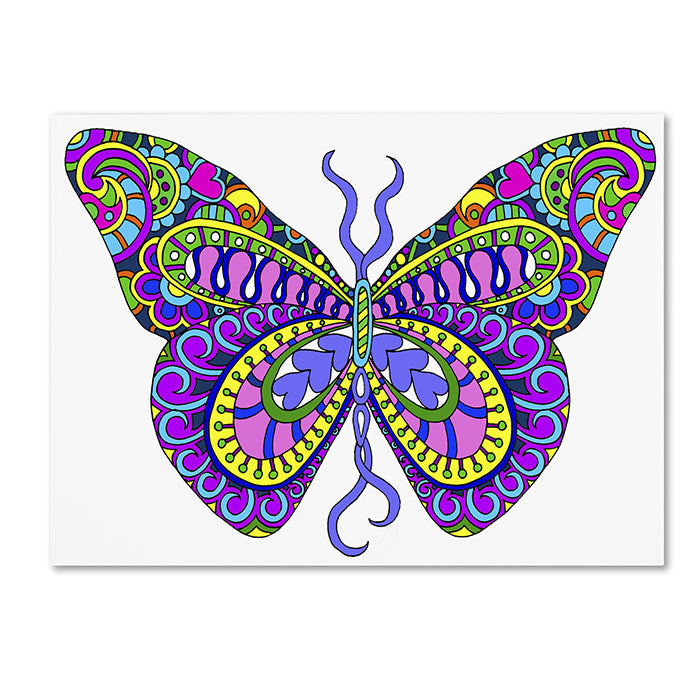 Kathy G. Ahrens Bashful Garden Butterfly Blooming 14 x 19 Canvas Art Image 1