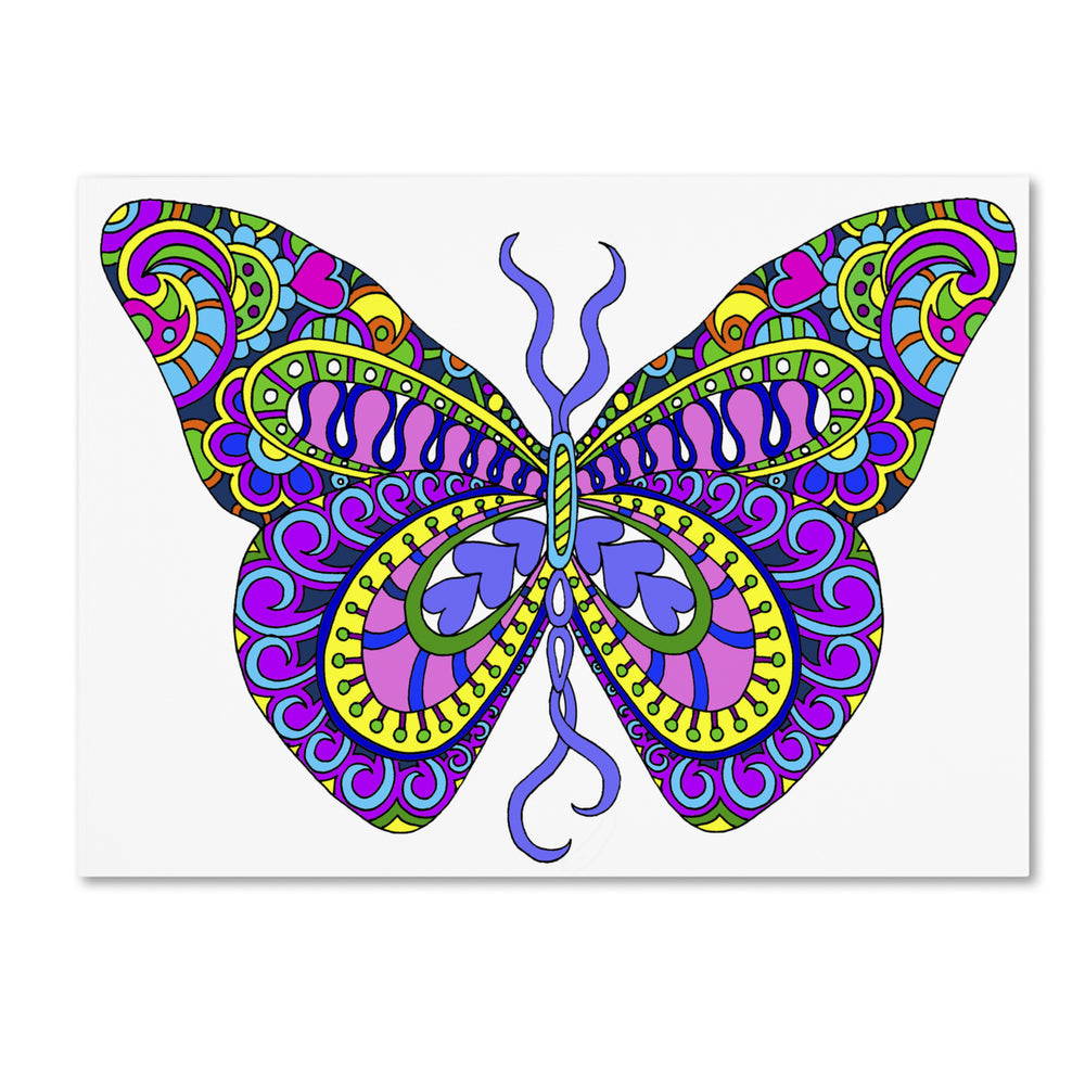 Kathy G. Ahrens Bashful Garden Butterfly Blooming 14 x 19 Canvas Art Image 2