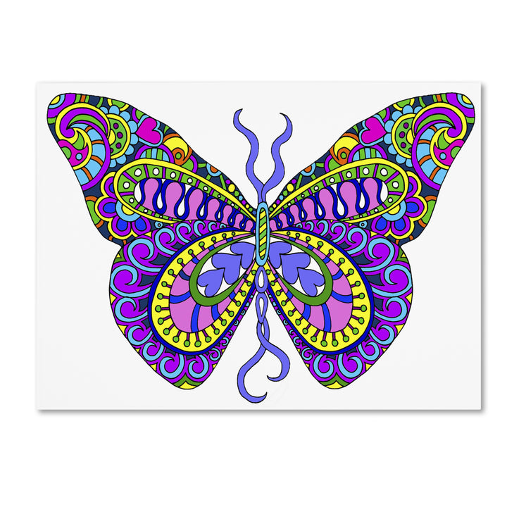 Kathy G. Ahrens Bashful Garden Butterfly Blooming 14 x 19 Canvas Art Image 2