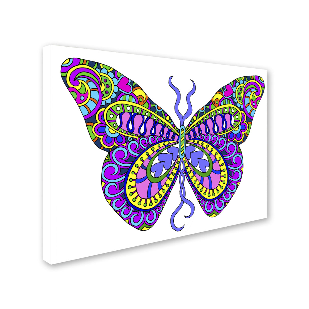 Kathy G. Ahrens Bashful Garden Butterfly Blooming 14 x 19 Canvas Art Image 3