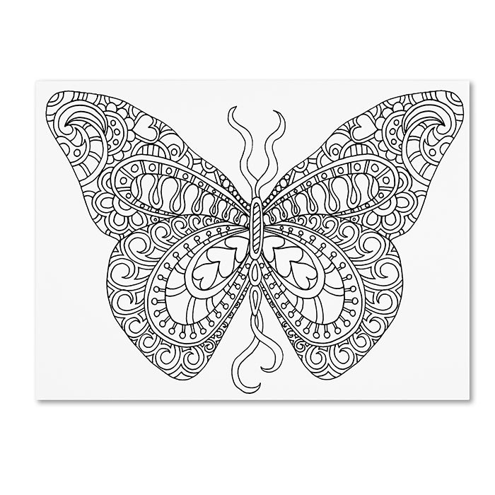 Kathy G. Ahrens Bashful Garden Butterfly 14 x 19 Canvas Art Image 1