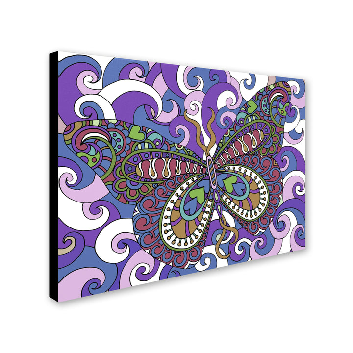 Kathy G. Ahrens Bashful Garden Butterfly Soaring 14 x 19 Canvas Art Image 3