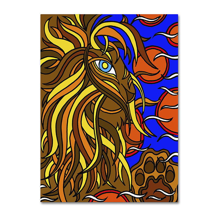 Kathy G. Ahrens Lester the Lion Alive 14 x 19 Canvas Art Image 1