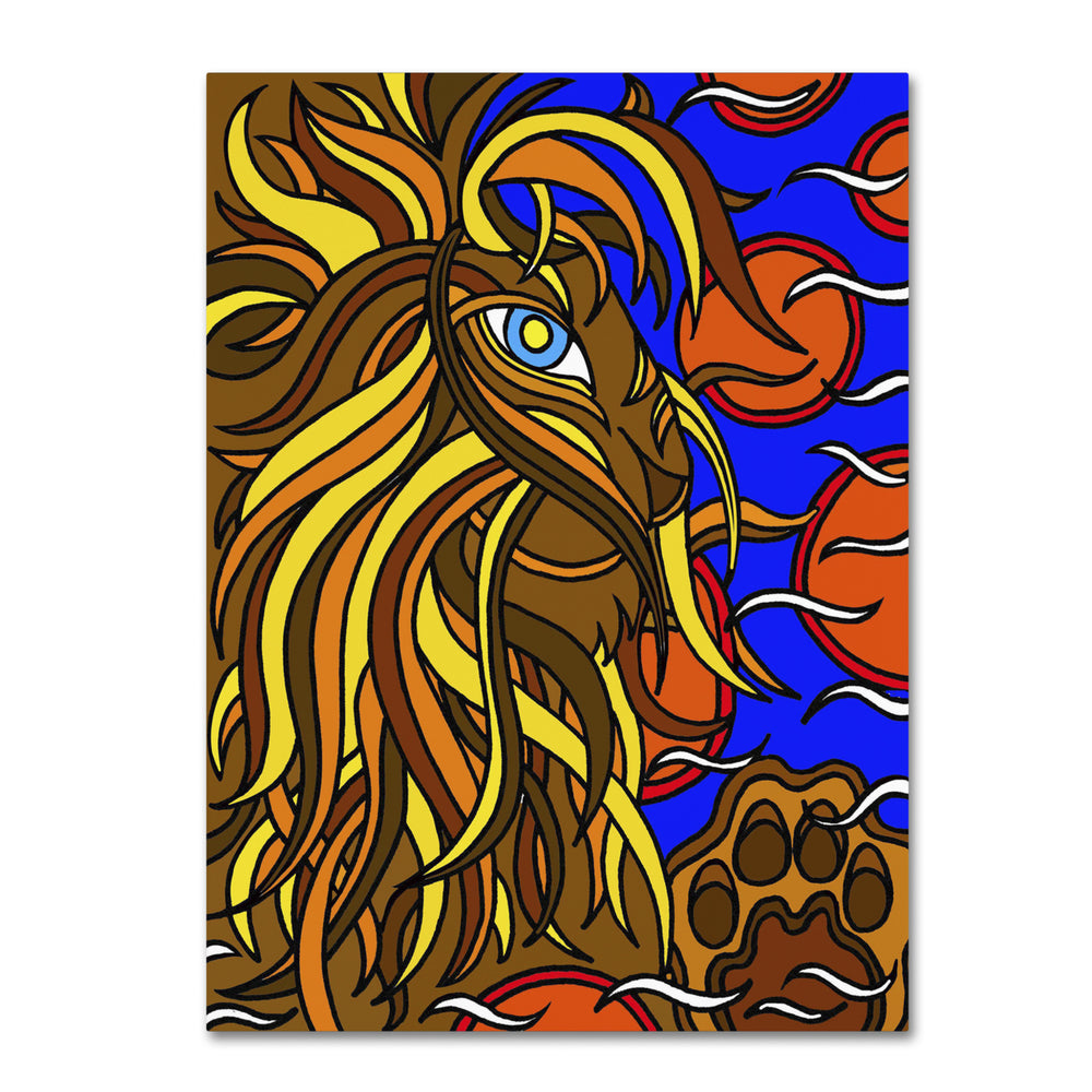 Kathy G. Ahrens Lester the Lion Alive 14 x 19 Canvas Art Image 2