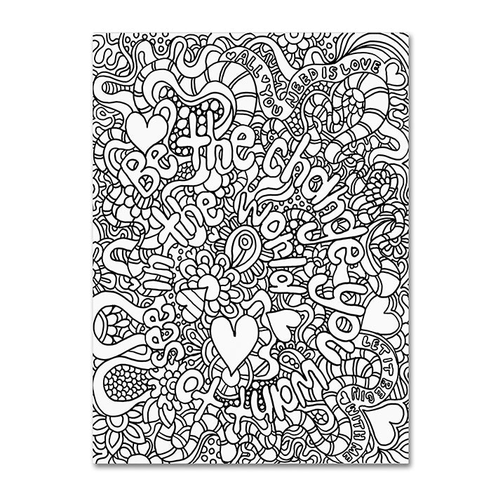 Kathy G. Ahrens Mixed Coloring Book 39 14 x 19 Canvas Art Image 1