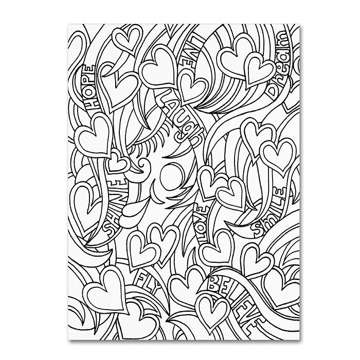 Kathy G. Ahrens Mixed Coloring Book 41 14 x 19 Canvas Art Image 1