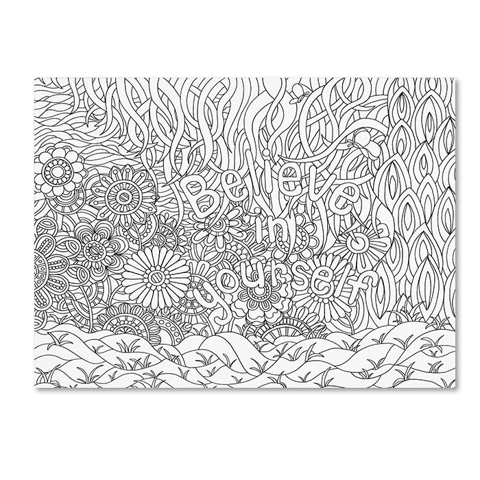 Kathy G. Ahrens Mixed Coloring Book 42 14 x 19 Canvas Art Image 1