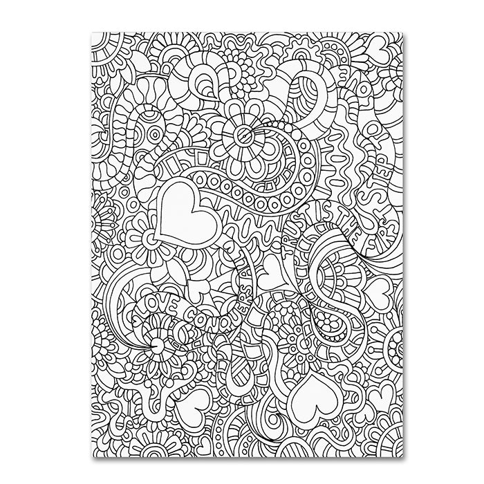 Kathy G. Ahrens Mixed Coloring Book 49 14 x 19 Canvas Art Image 1