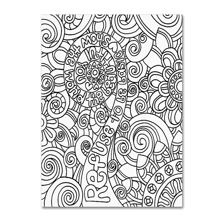 Kathy G. Ahrens Mixed Coloring Book 51 14 x 19 Canvas Art Image 1