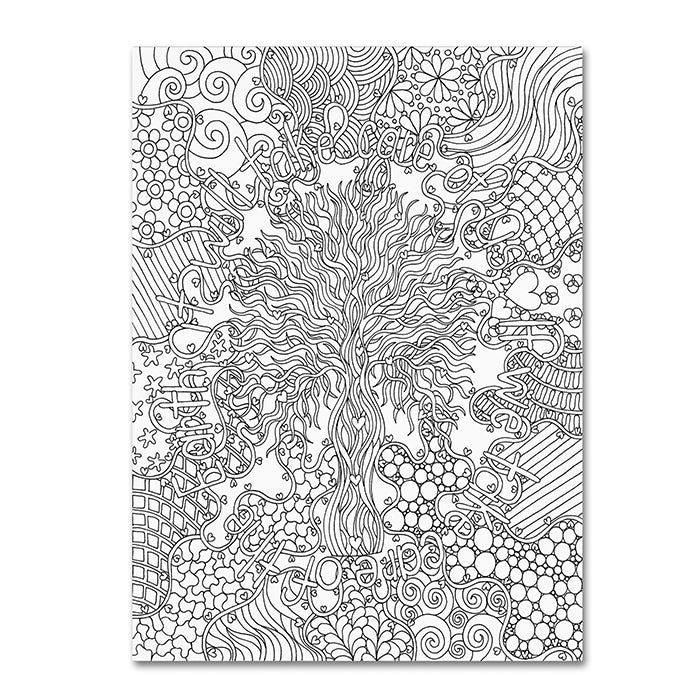 Kathy G. Ahrens Mixed Coloring Book 55 14 x 19 Canvas Art Image 1