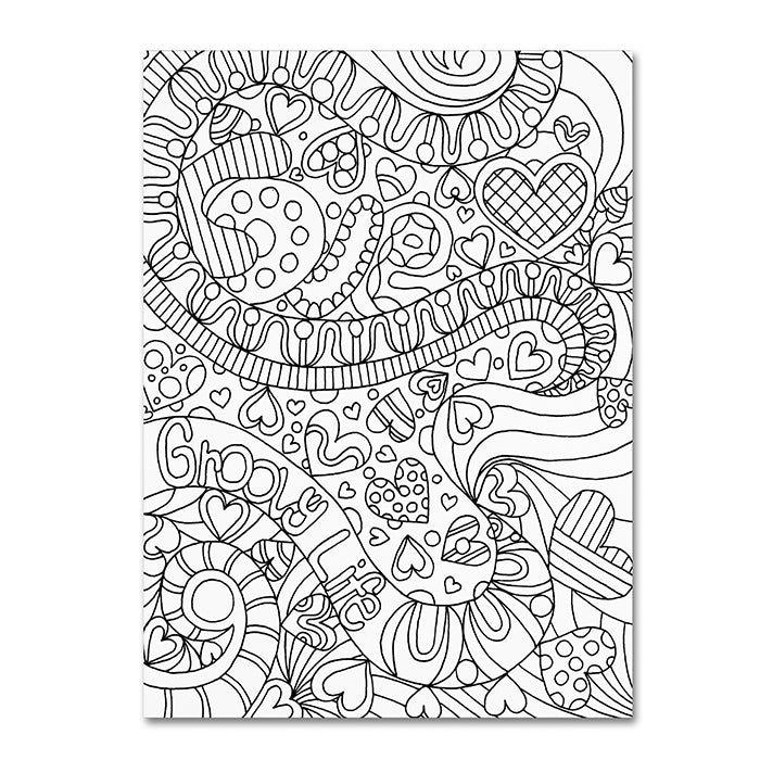 Kathy G. Ahrens Mixed Coloring Book 60 14 x 19 Canvas Art Image 1