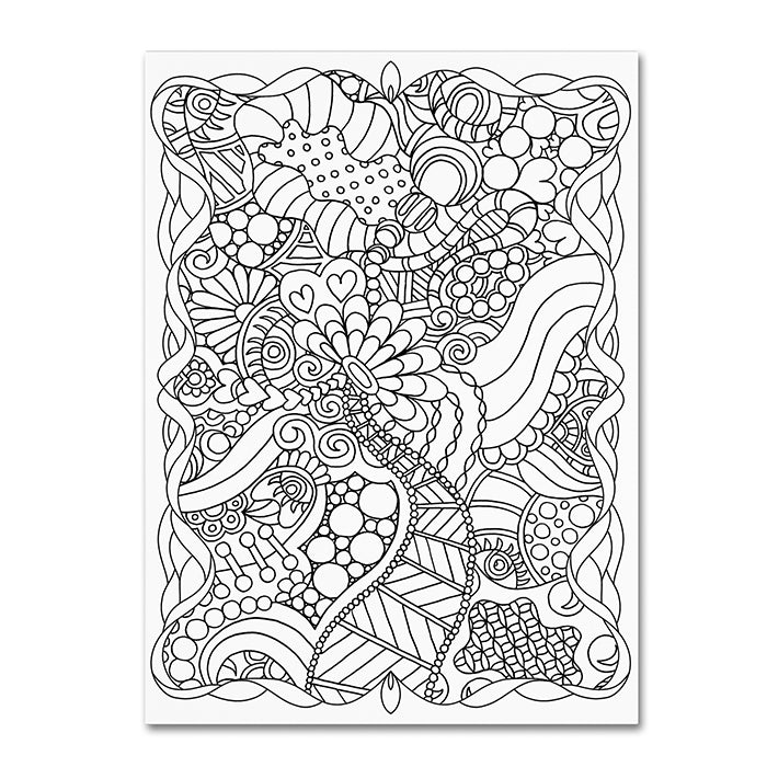 Kathy G. Ahrens Mixed Coloring Book 63 14 x 19 Canvas Art Image 1