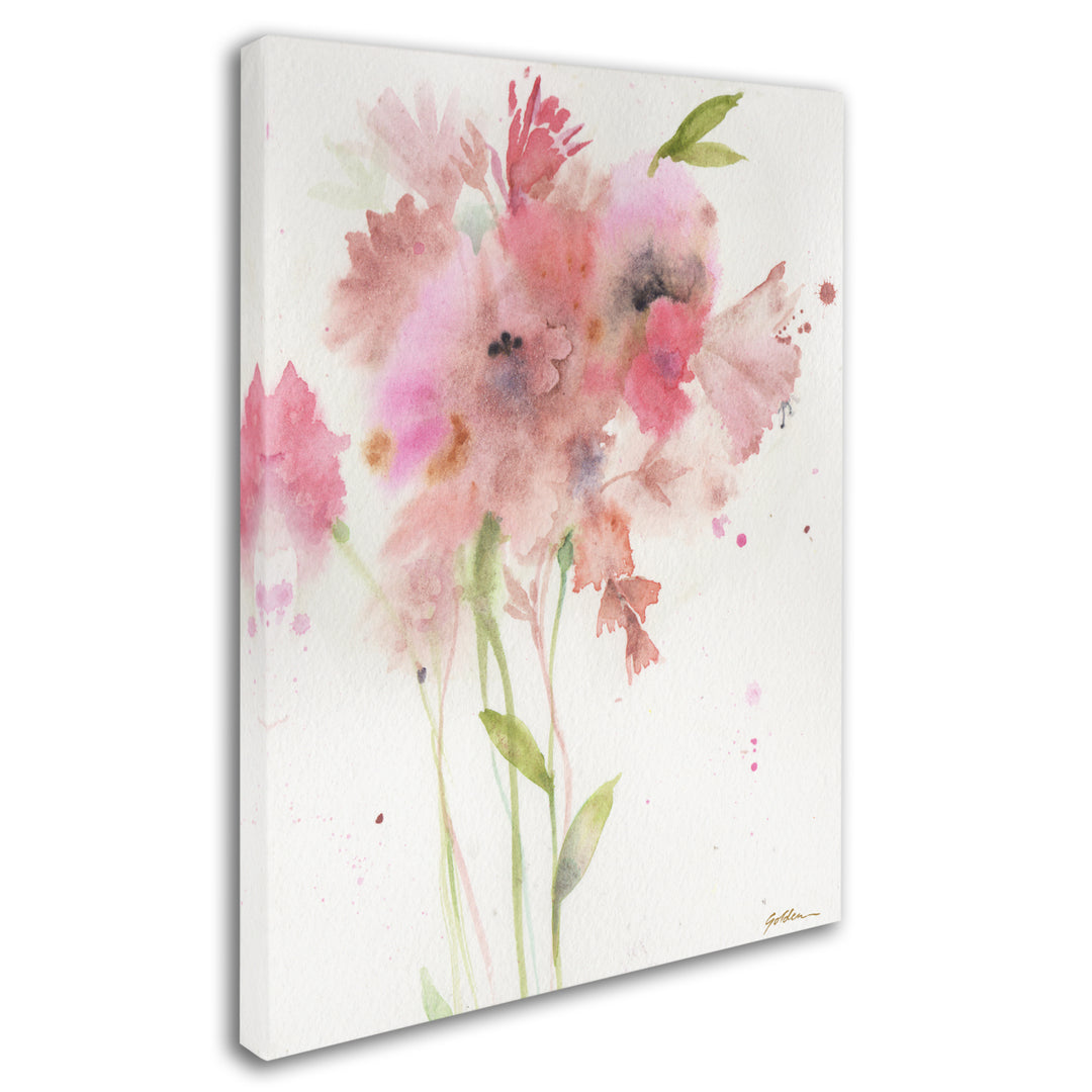 Sheila Golden Soft Pink Bouquet 14 x 19 Canvas Art Image 3