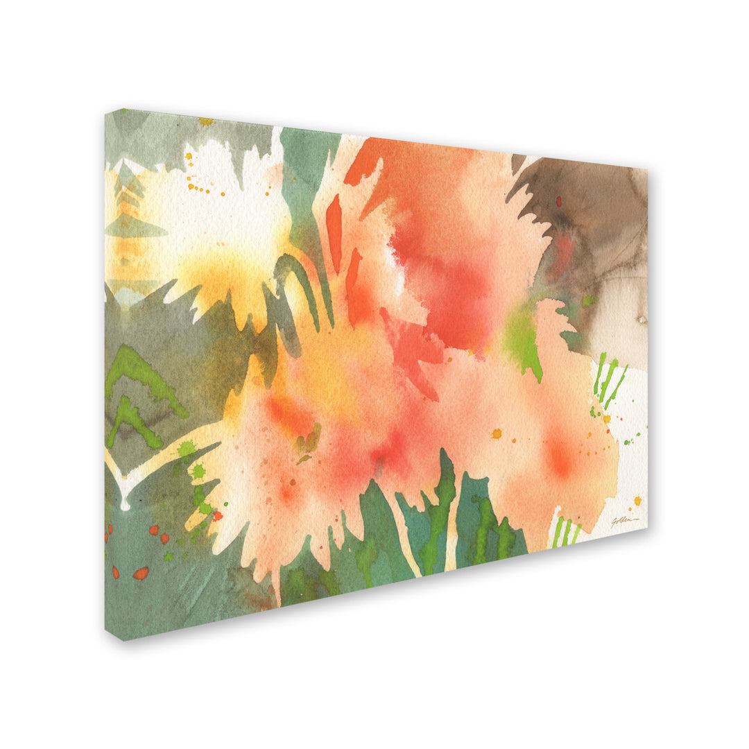 Sheila Golden Daisy Abstraction 14 x 19 Canvas Art Image 3