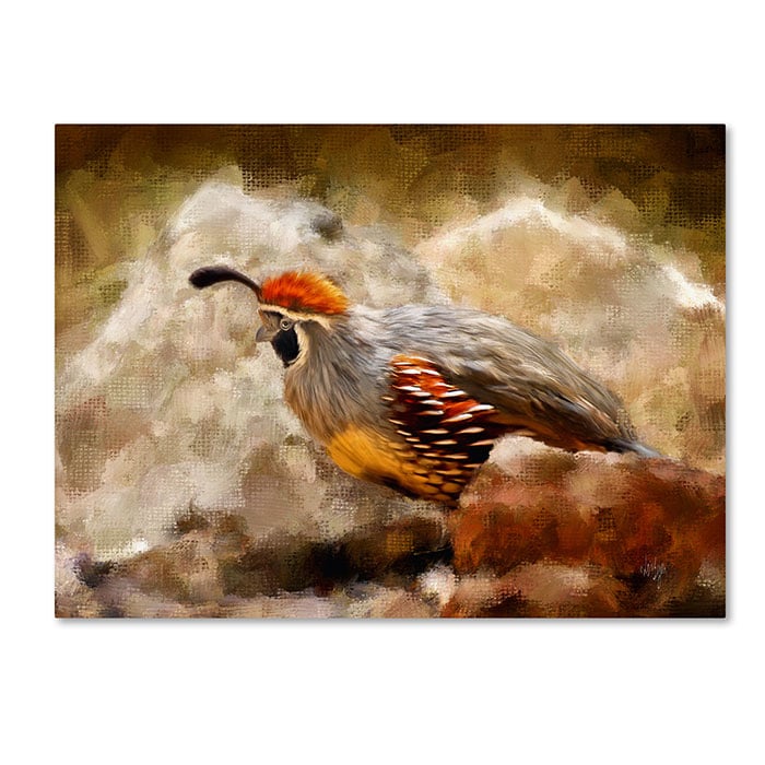 Lois Bryan Hurrying Quail 14 x 19 Canvas Art Image 1