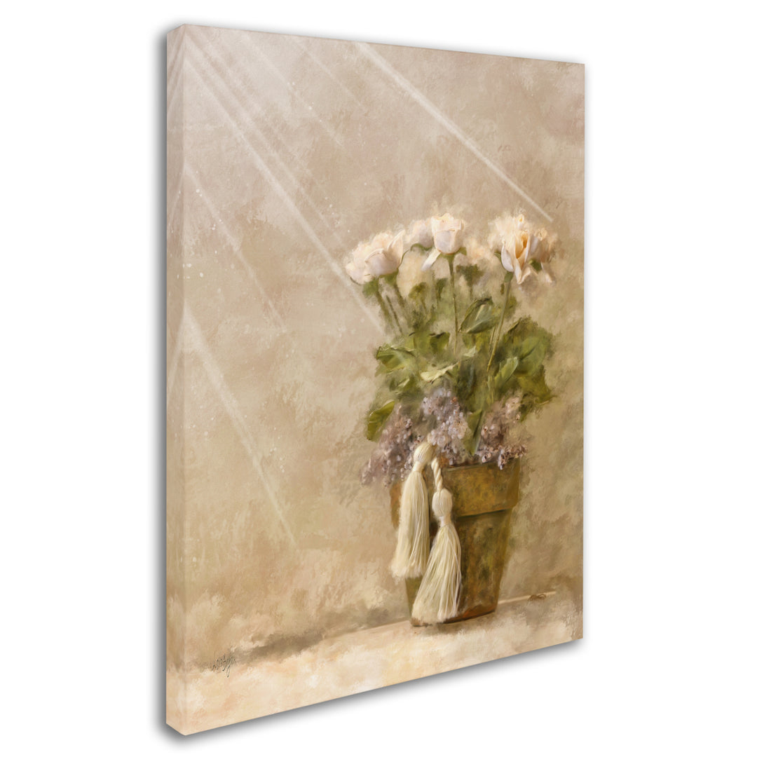 Lois Bryan White Roses in the Light 14 x 19 Canvas Art Image 3