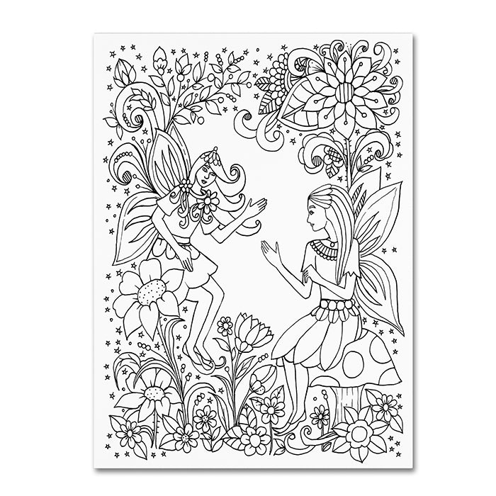 KCDoodleArt Fairy-1 14 x 19 Canvas Art Image 1