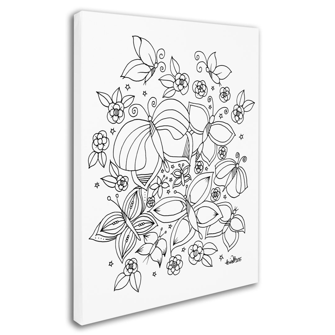 KCDoodleArt Butterflies 14 x 19 Canvas Art Image 3