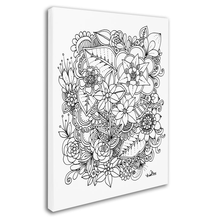 KCDoodleArt Flowers 2 14 x 19 Canvas Art Image 3