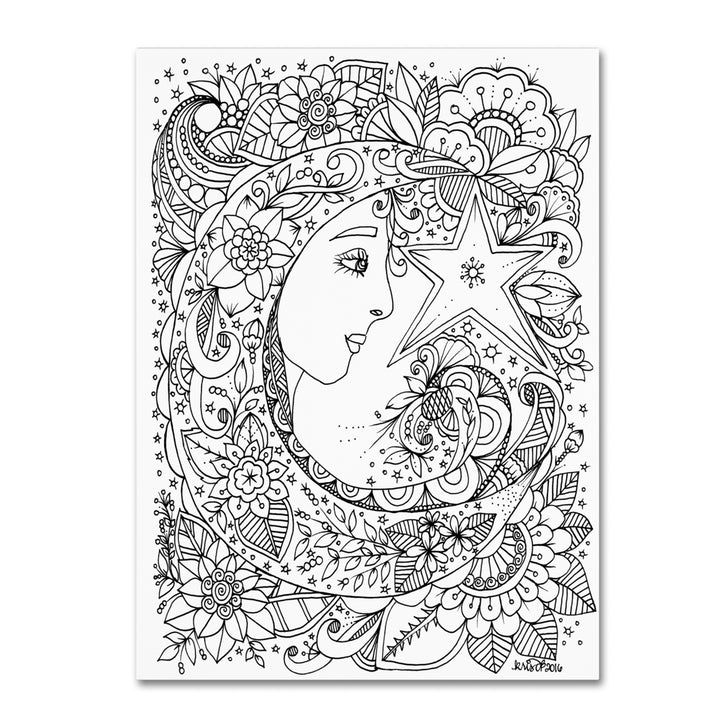 KCDoodleArt Moonface 14 x 19 Canvas Art Image 2