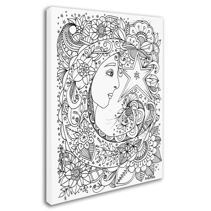 KCDoodleArt Moonface 14 x 19 Canvas Art Image 3