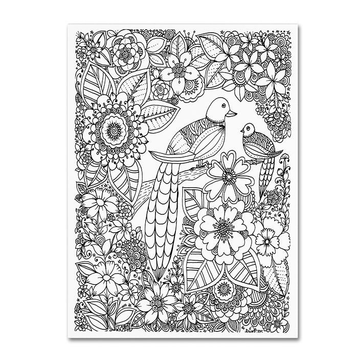 KCDoodleArt Birds 14 x 19 Canvas Art Image 1