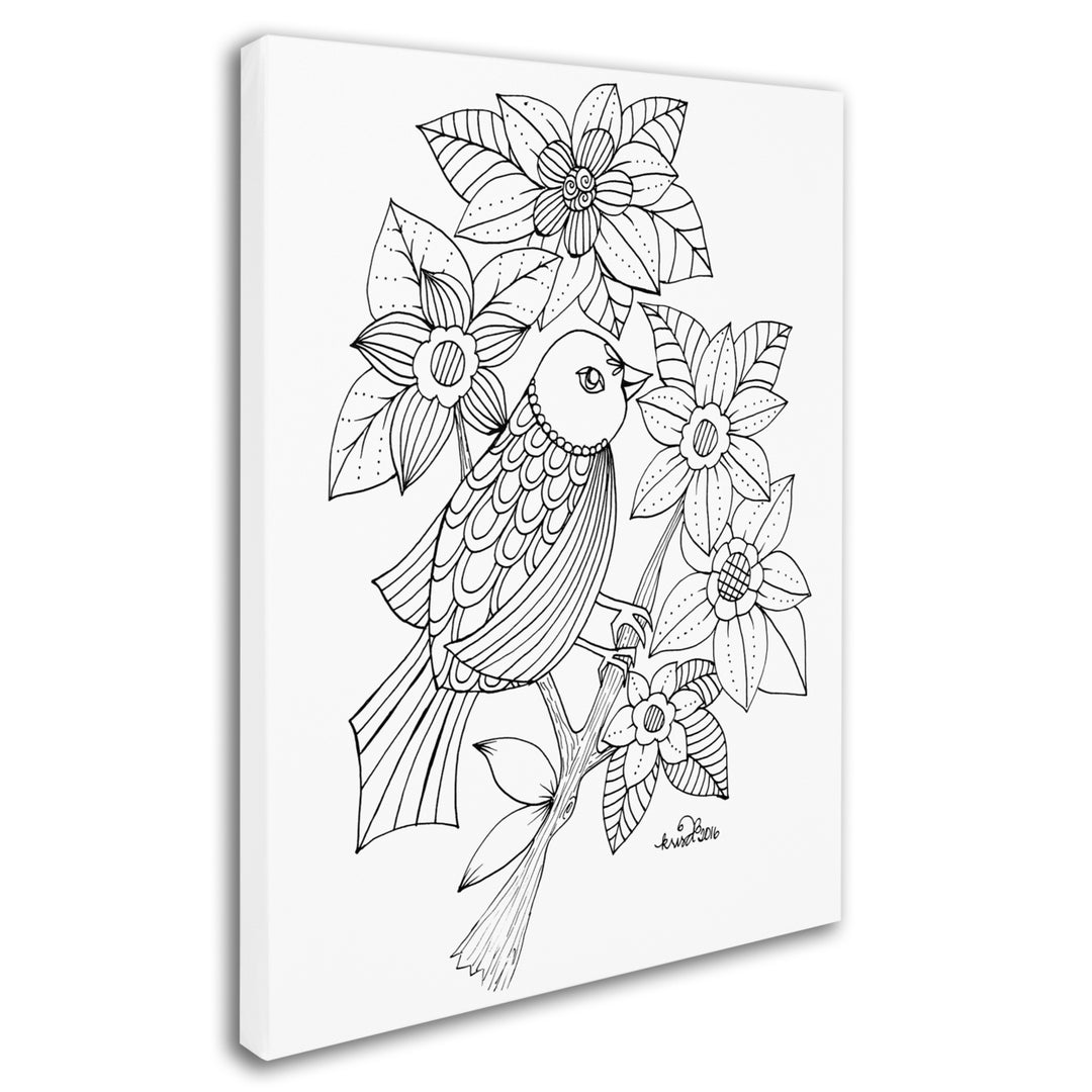 KCDoodleArt Bird 2 14 x 19 Canvas Art Image 3