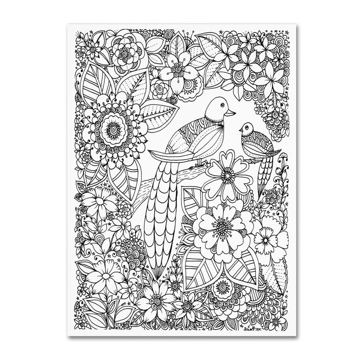 KCDoodleArt Birds 14 x 19 Canvas Art Image 2