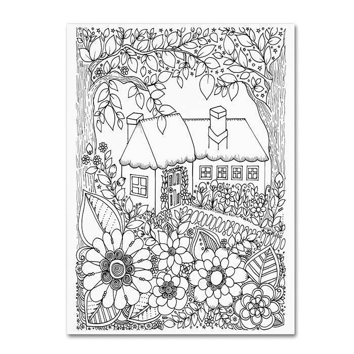 KCDoodleArt Cottage 14 x 19 Canvas Art Image 1