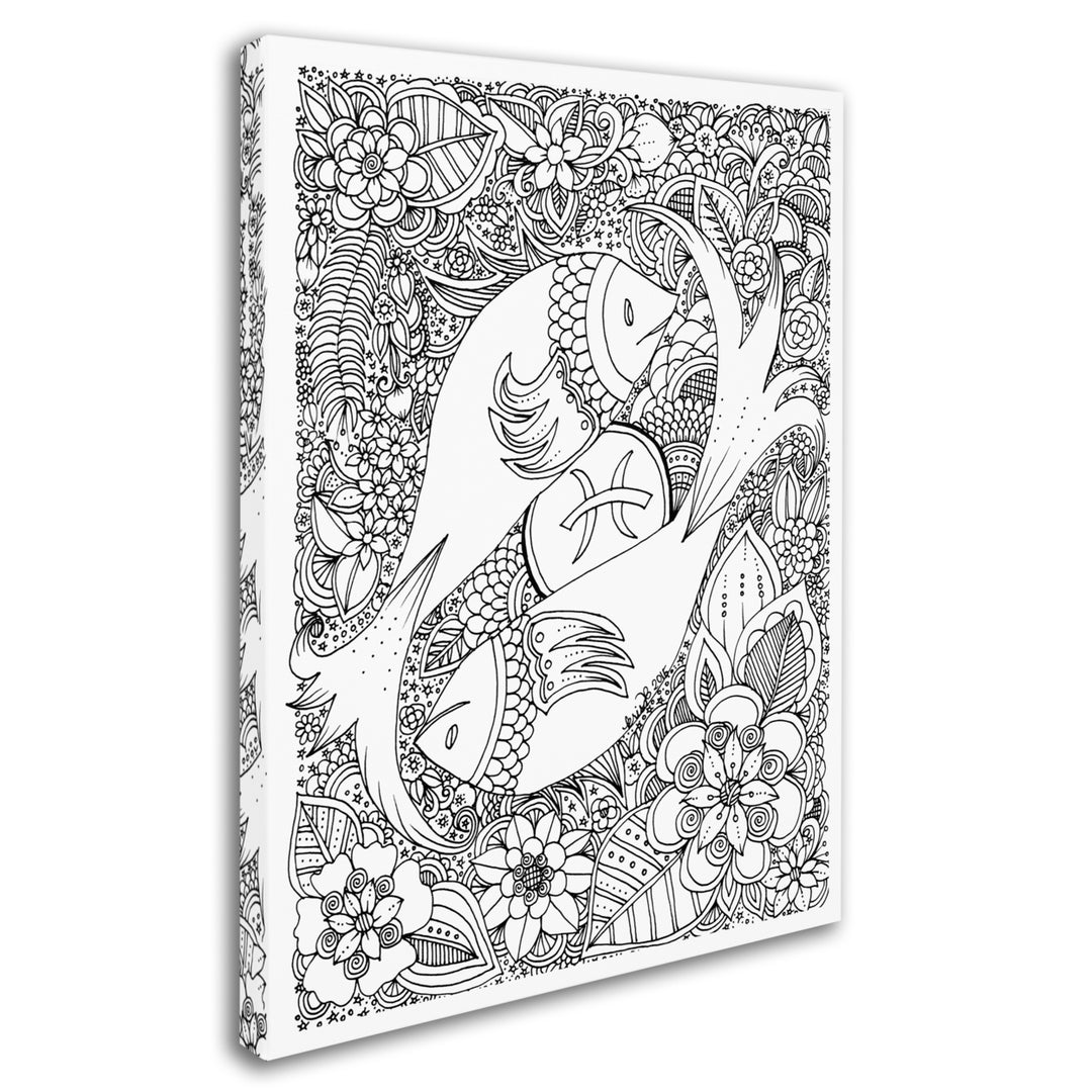 KCDoodleArt Fish 14 x 19 Canvas Art Image 3