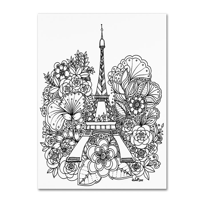 KCDoodleArt Paris 14 x 19 Canvas Art Image 1