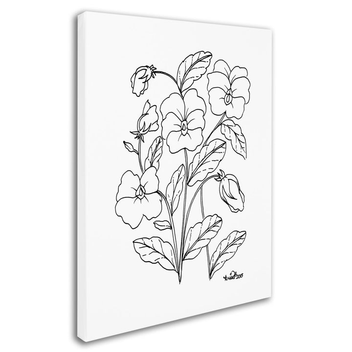 KCDoodleArt Simple Flower Doodle 3 14 x 19 Canvas Art Image 3