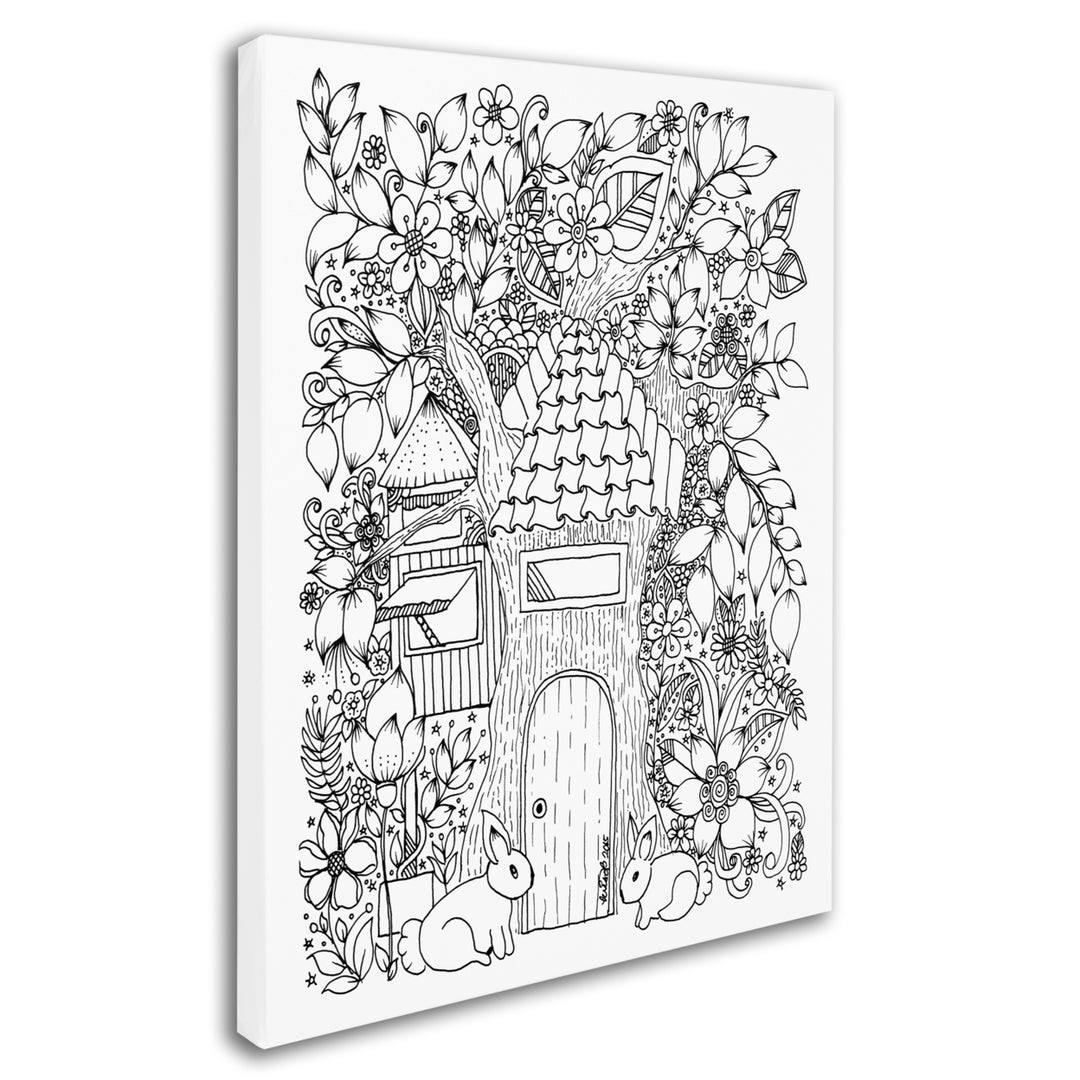 KCDoodleArt Tree House 14 x 19 Canvas Art Image 3