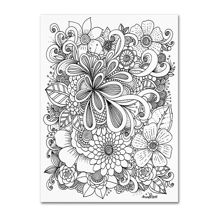 KCDoodleArt Zendoodle 5 14 x 19 Canvas Art Image 1