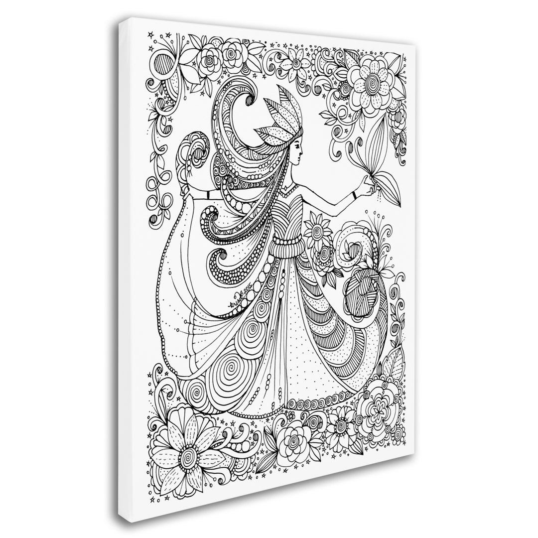 KCDoodleArt Woman 1 14 x 19 Canvas Art Image 3