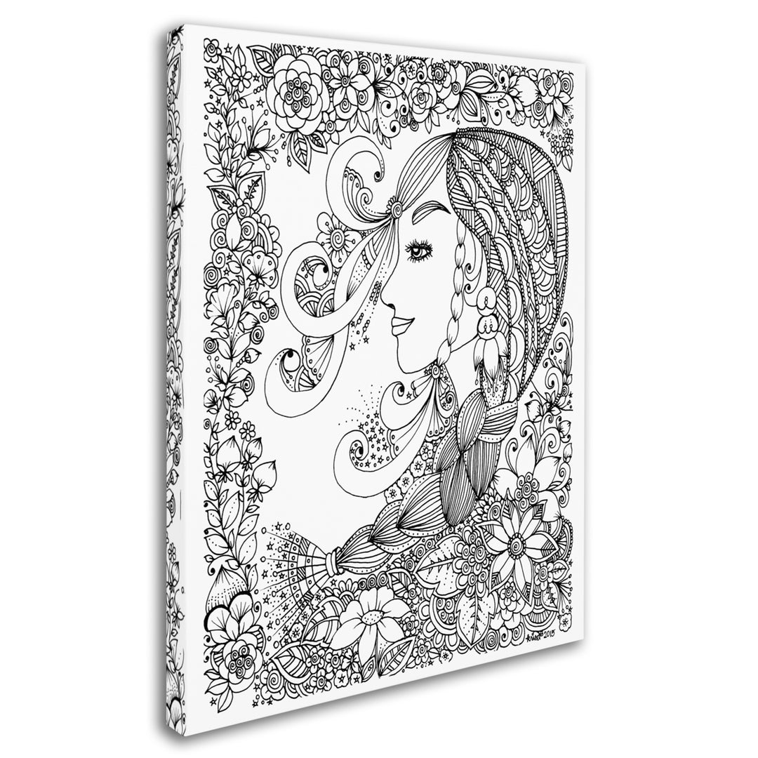 KCDoodleArt Woman 2 14 x 19 Canvas Art Image 3