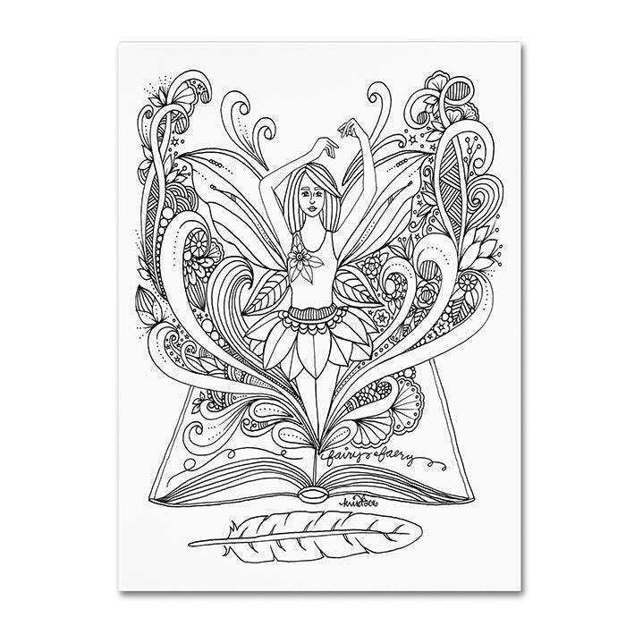 KCDoodleArt Fairy 3 14 x 19 Canvas Art Image 1