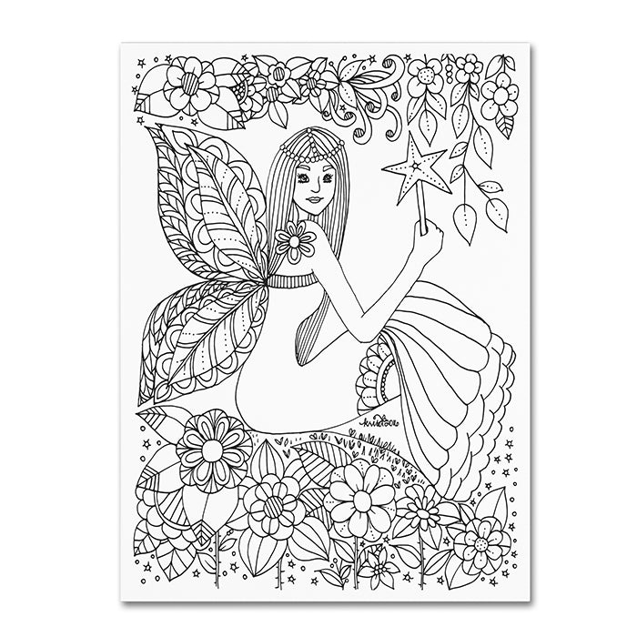 KCDoodleArt Fairy 5 14 x 19 Canvas Art Image 1