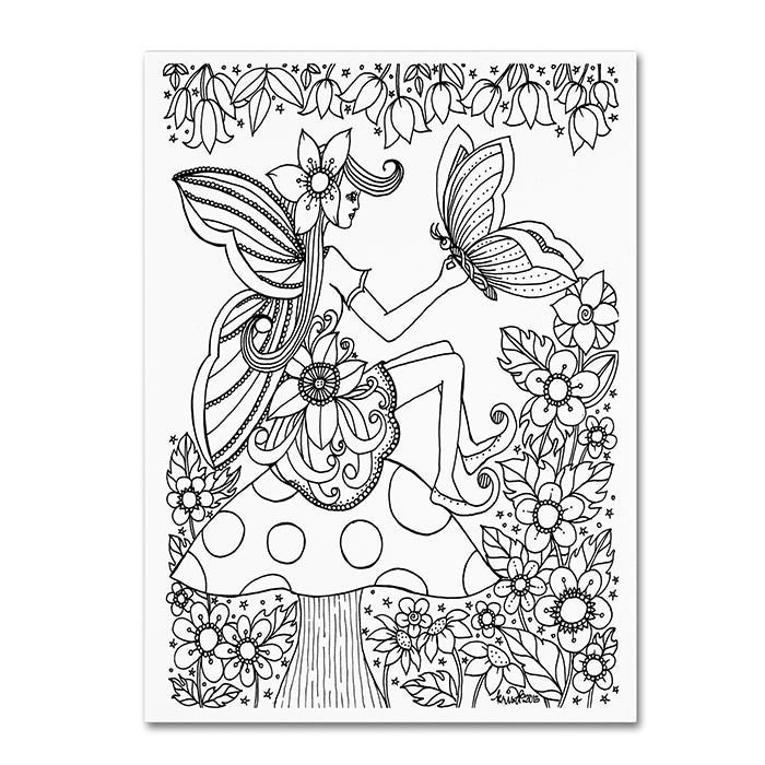 KCDoodleArt Fairy 7 14 x 19 Canvas Art Image 1