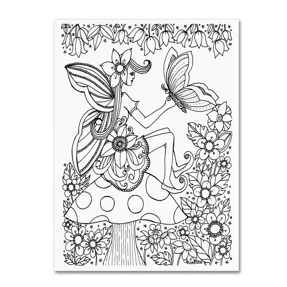 KCDoodleArt Fairy 7 14 x 19 Canvas Art Image 2