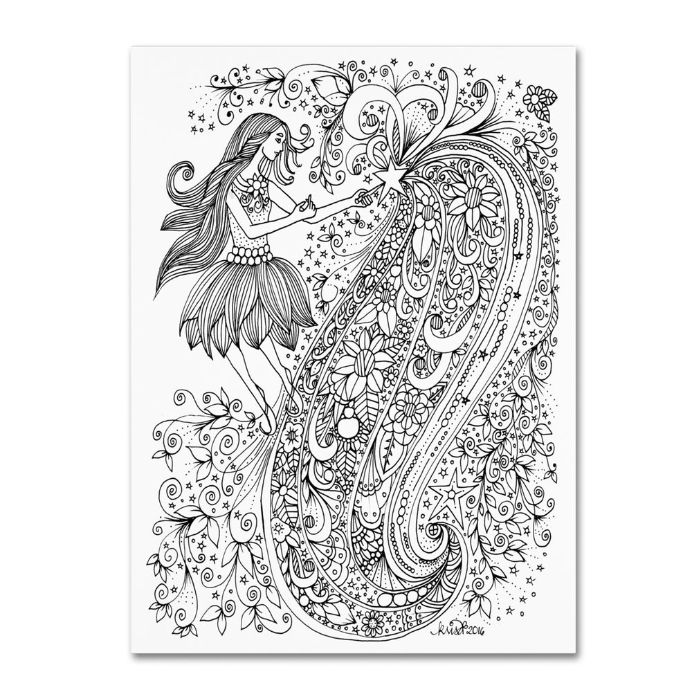 KCDoodleArt Fairy 14 14 x 19 Canvas Art Image 2