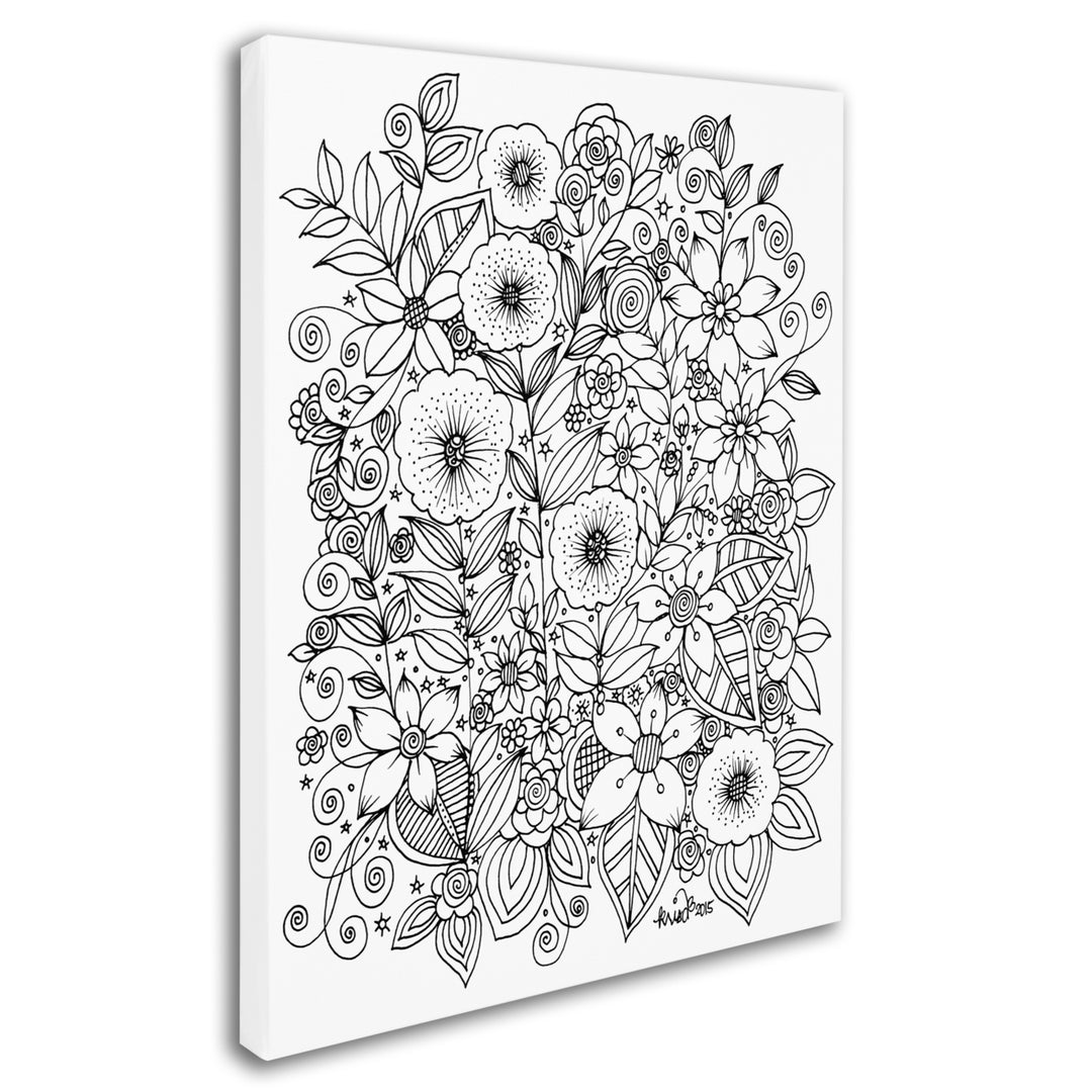 KCDoodleArt Flower Design 1 14 x 19 Canvas Art Image 3