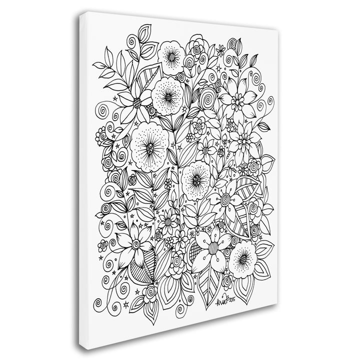 KCDoodleArt Flower Design 1 14 x 19 Canvas Art Image 3