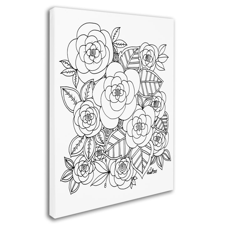 KCDoodleArt Flower Design 2 14 x 19 Canvas Art Image 3