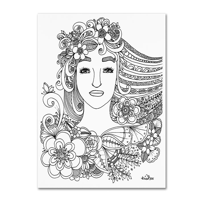 KCDoodleArt Woman 3 14 x 19 Canvas Art Image 1