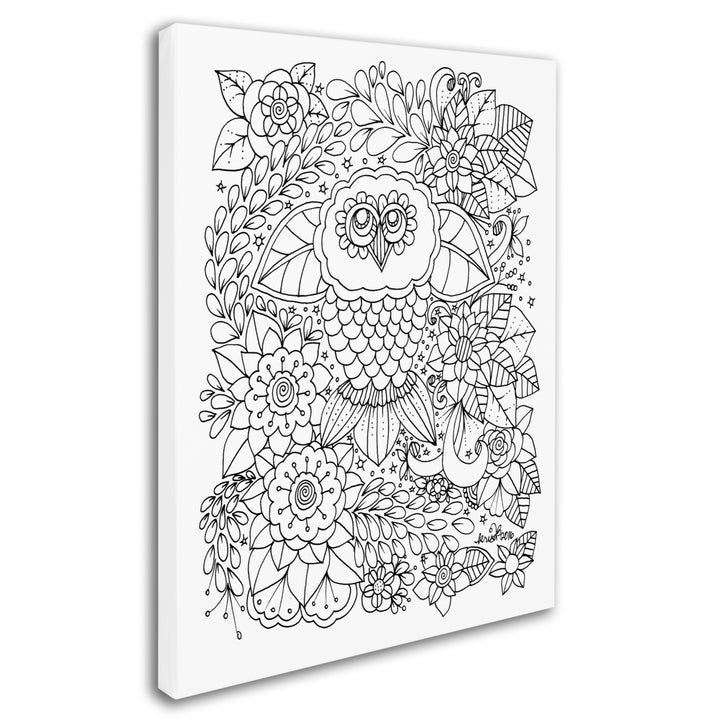 KCDoodleArt Owl 2 14 x 19 Canvas Art Image 3