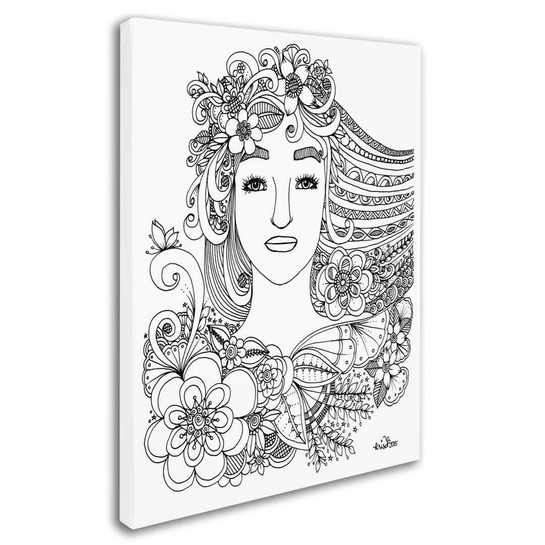 KCDoodleArt Woman 3 14 x 19 Canvas Art Image 3