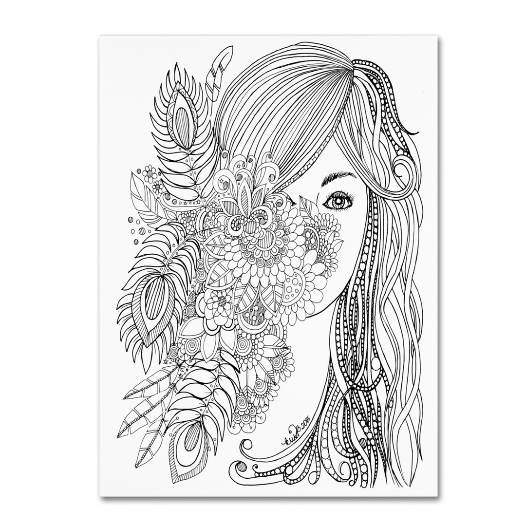 KCDoodleArt Flower Girls 2 14 x 19 Canvas Art Image 2